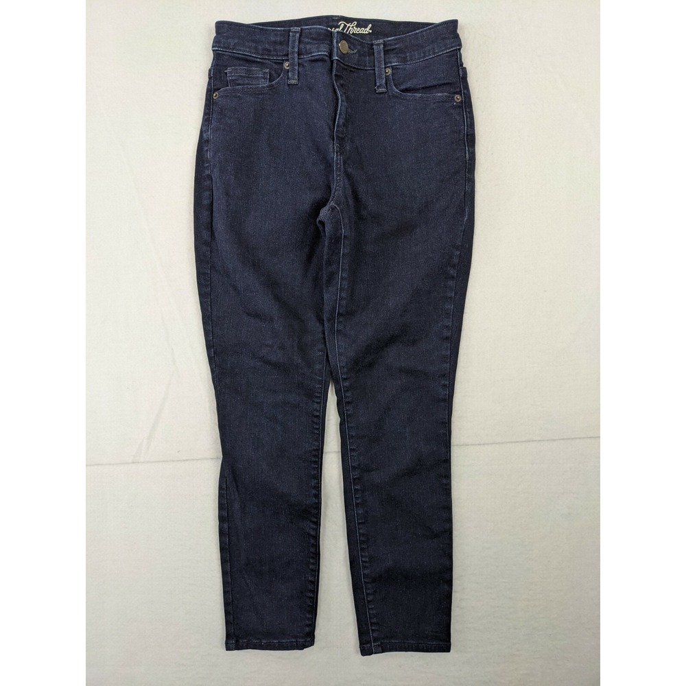 Universal Thread Womens Jeans‎ Sz 6 / 28S High Rise Skinny Cotton Blend Blue